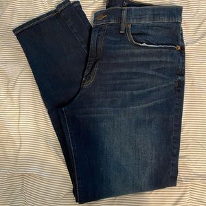 Slim straight dark wash denim